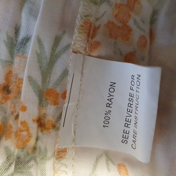 NWT Mombasa rose Floral maxi dress orange Sze L Bohomeian ruffled tiered summer - Picture 10 of 10